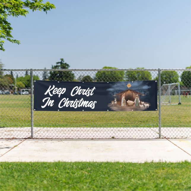Nativity Jesus Christ Christmas Christian Church  Banner (Insitu)