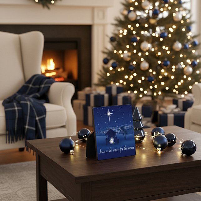 nativity Jesus is the reason Plaque (Creator Uploaded)