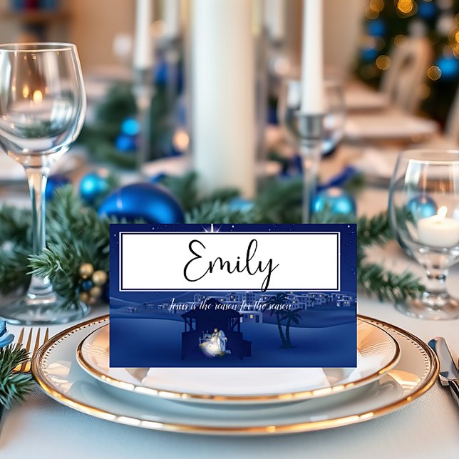 Nativity Jesus is the reason Postcard Place Card (Creator Uploaded)