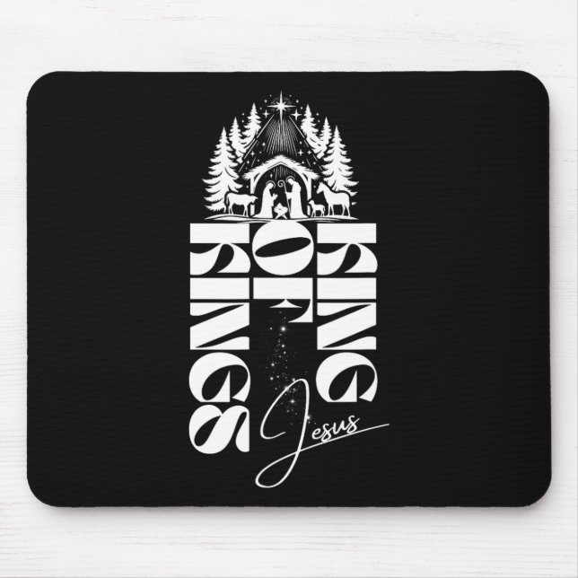 Nativity Jesus King Of Kings Christmas  Mouse Pad (Front)