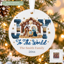 Nativity Joy to the World Personalised Christmas