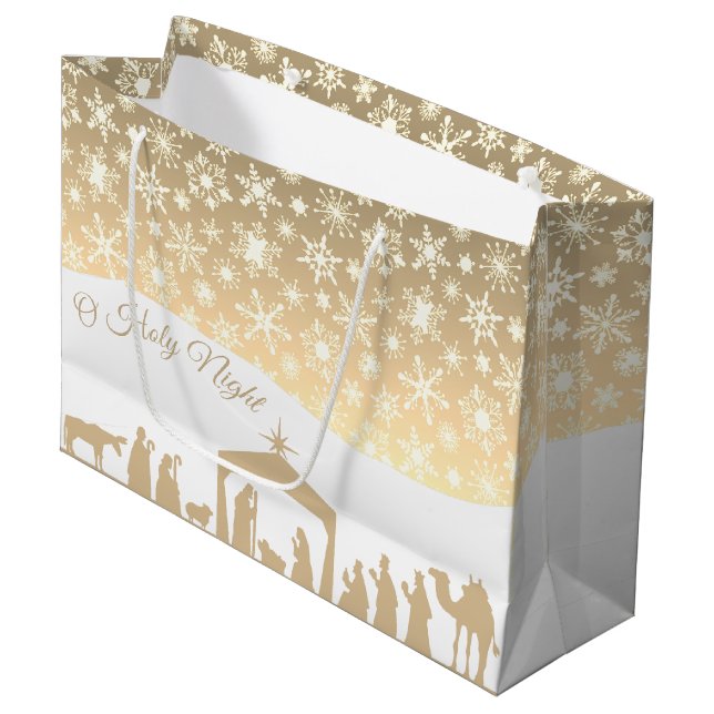 Nativity Large Gift Bag (Front Angled)