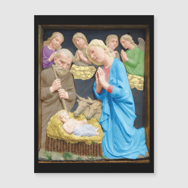 NATIVITY Luca Della Robbia magnet Christmas card (Front)