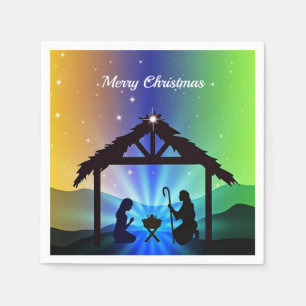 Nativity Manger Christmas Graphic Napkin
