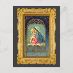 Nativity Mary Holding The Baby Jesus Postcard