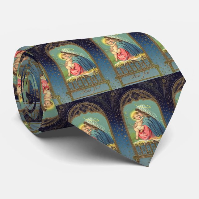 Nativity Mary Holding The Baby Jesus Tie (Rolled)