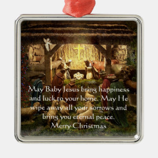 Nativity Metal Tree Decoration