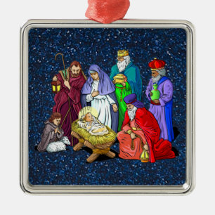 nativity metal tree decoration