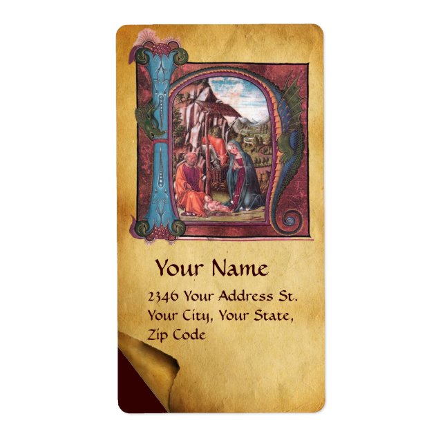 NATIVITY MONOGRAM CHRISTMAS PARCHMENT (Front)