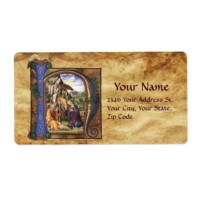 NATIVITY MONOGRAM CHRISTMAS PARCHMENT (Front)