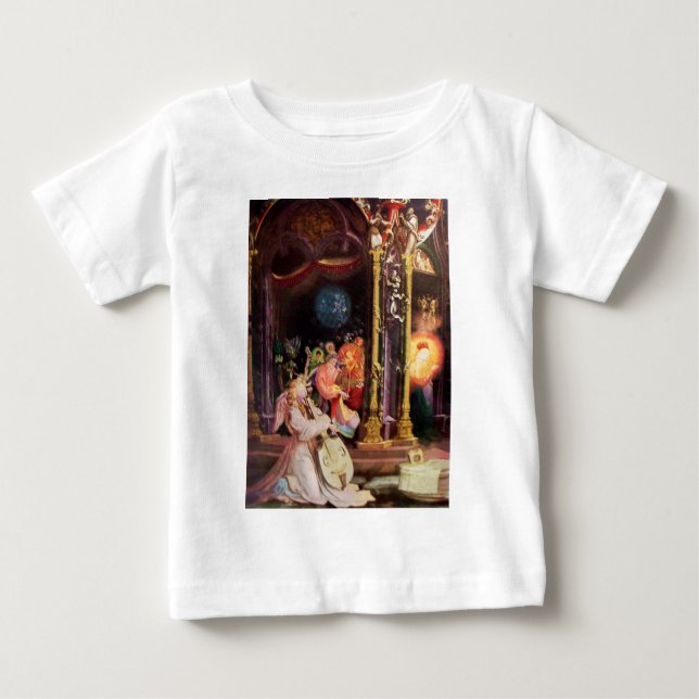 NATIVITY,MUSIC MAKING ANGELS - MAGIC OF CHRISTMAS BABY T-Shirt (Front)