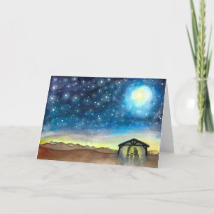 Nativity Night Sky Holiday Card