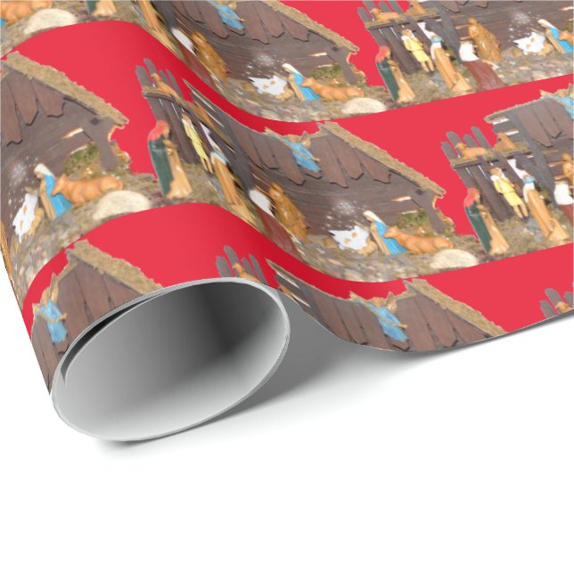 Nativity of the Birth of Jesus Wrapping Paper (Roll Corner)