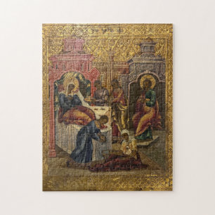 Nativity of the Theotokos Orthodox Christian Icon  Jigsaw Puzzle