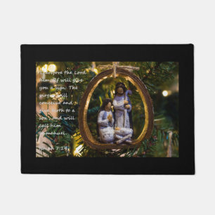 Nativity Ornament Isiah Seven Fourteen Doormat
