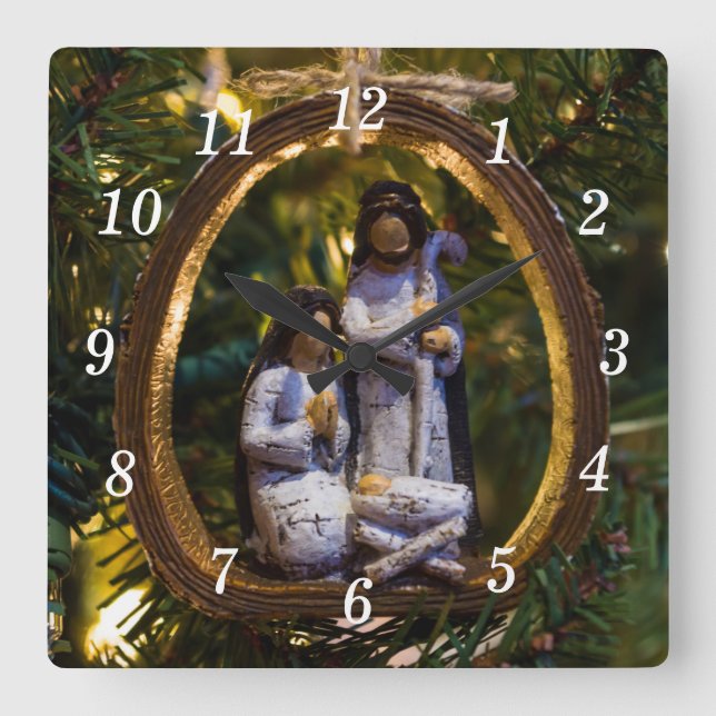 Nativity Ornament Wall Clock (Front)