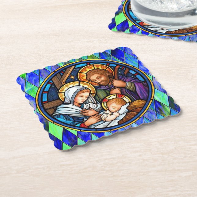 Nativity   paper coaster (Angled)