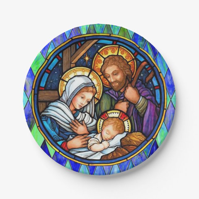 Nativity  paper plate (Front)
