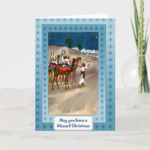 Nativity, religious Christmas card