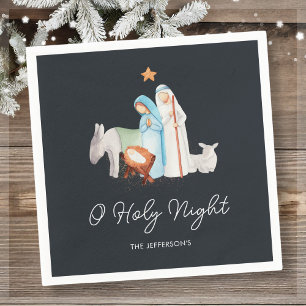 Nativity Religious Christmas Napkin