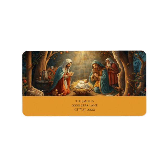Nativity Scene address  Label (Front)