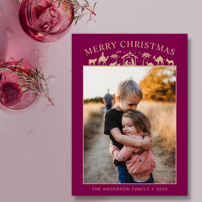 Nativity Scene Baby Jesus Christ Holiday Card (Creator Uploaded)