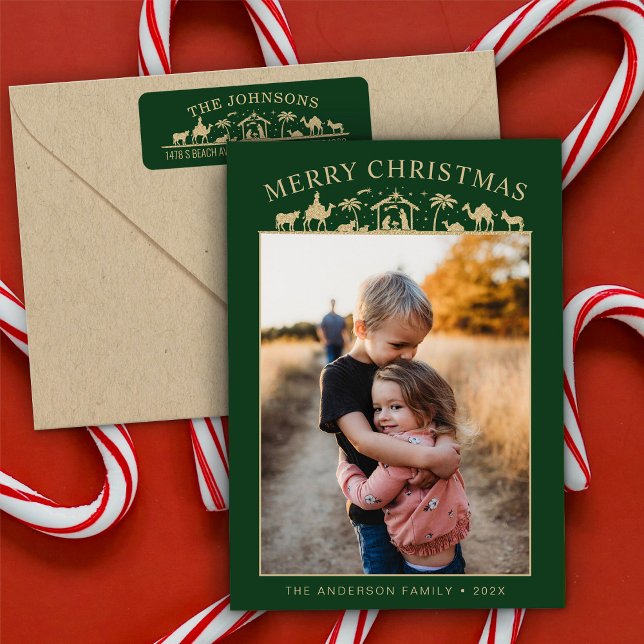 Nativity Scene Baby Jesus Christ Holiday Card (Creator Uploaded)