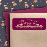 Nativity Scene Baby Jesus Christ Return Address