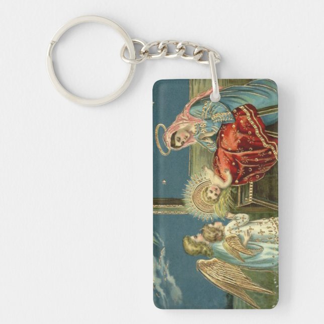 Nativity Scene Bethlehem Key Ring (Front)