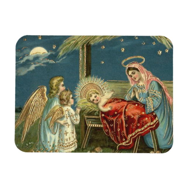 Nativity Scene Bethlehem Magnet (Horizontal)