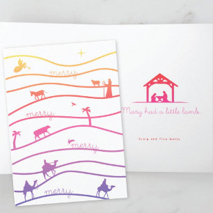 Nativity Scene Christian Christmas Card