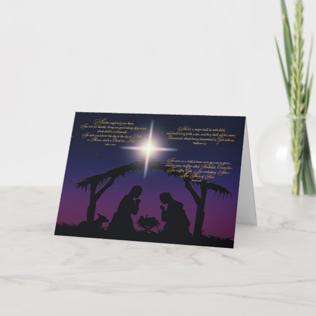 Nativity Scene Christmas Card (Front)