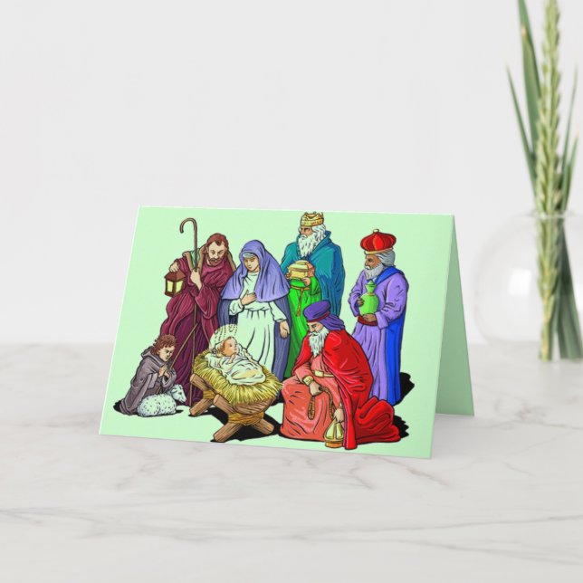 nativity scene christmas card (Front)