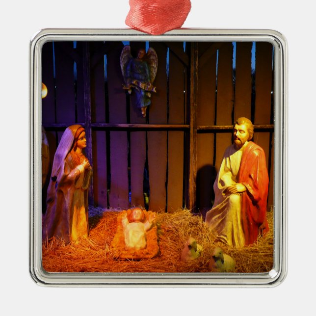 Nativity Scene Christmas Display in Washington DC Metal Tree Decoration (Front)