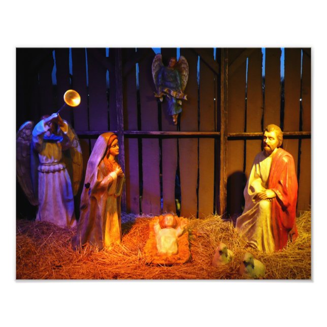 Nativity Scene Christmas Display in Washington DC Photo Print (Front)