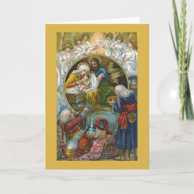 "Nativity Scene" Christmas Greeting Card (Front)