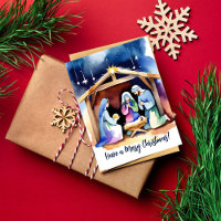 Nativity scene Christmas greetings religious
