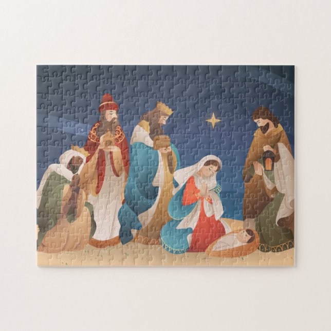 Nativity Scene Christmas Puzzle (Horizontal)