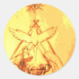 Nativity Scene Christmas Sticker