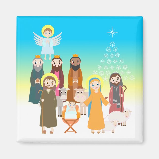 Nativity scene for children magnet (Front)