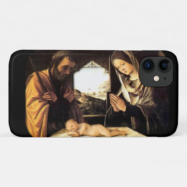 Nativity Scene for Christmas - Holy Family, Costa Case-Mate iPhone Case (Back (Horizontal))