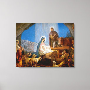 Nativity Scene Gifts for Christmas Canvas Print