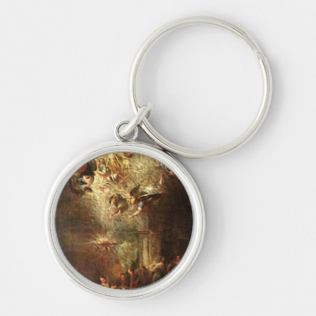 Nativity Scene Gifts for Christmas Key Ring (Front)