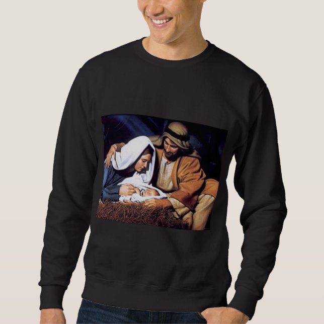Nativity Scene Gifts for Christmas Sweatshirt (Front)