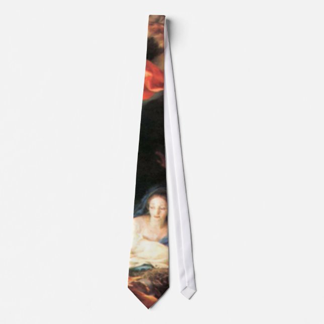 Nativity Scene Gifts for Christmas Tie (Front)