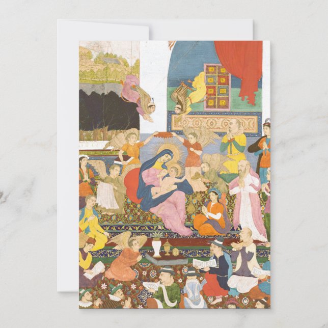 Nativity scene in indian style invitation (Front)