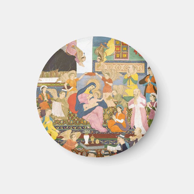 Nativity scene in indian style magnet (Front)