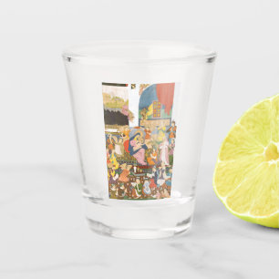 Nativity scene in indian style shot glass