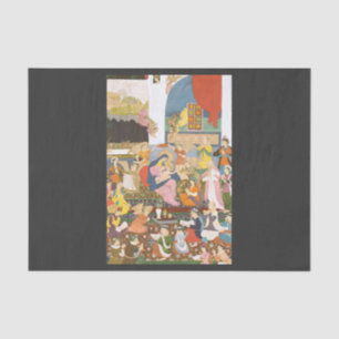 Nativity scene in indian style tissue paper