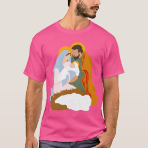 Nativity Scene Jesus Mary And Joseph T-Shirt